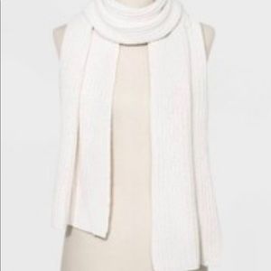 Women’s ivory shaker stitch knit scarf very soft